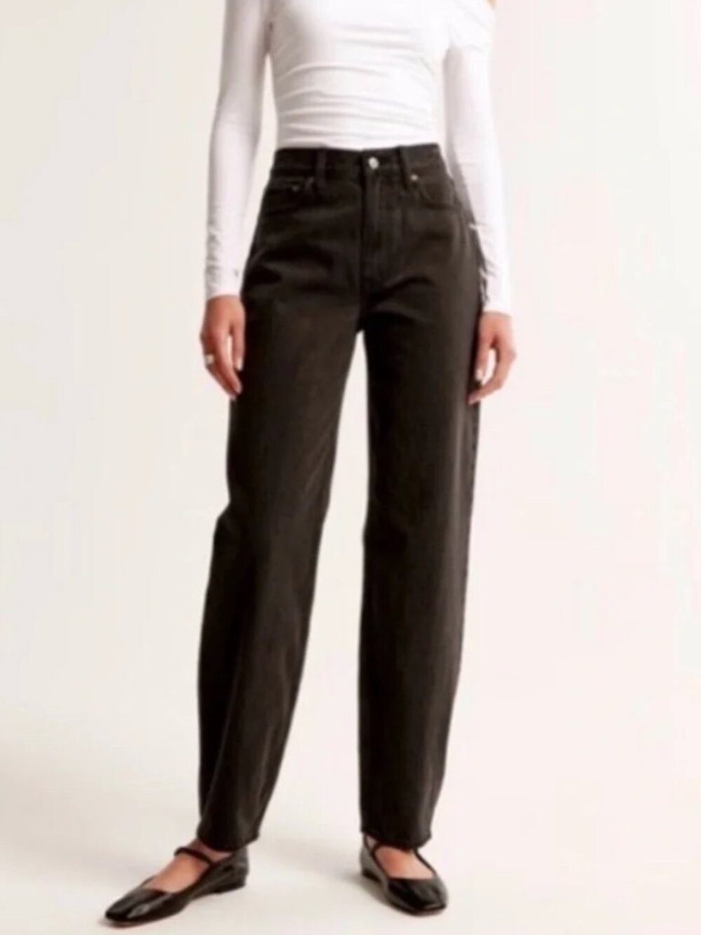Abercrombie High Rise Tapered Loose Jean 24 00 long tall black